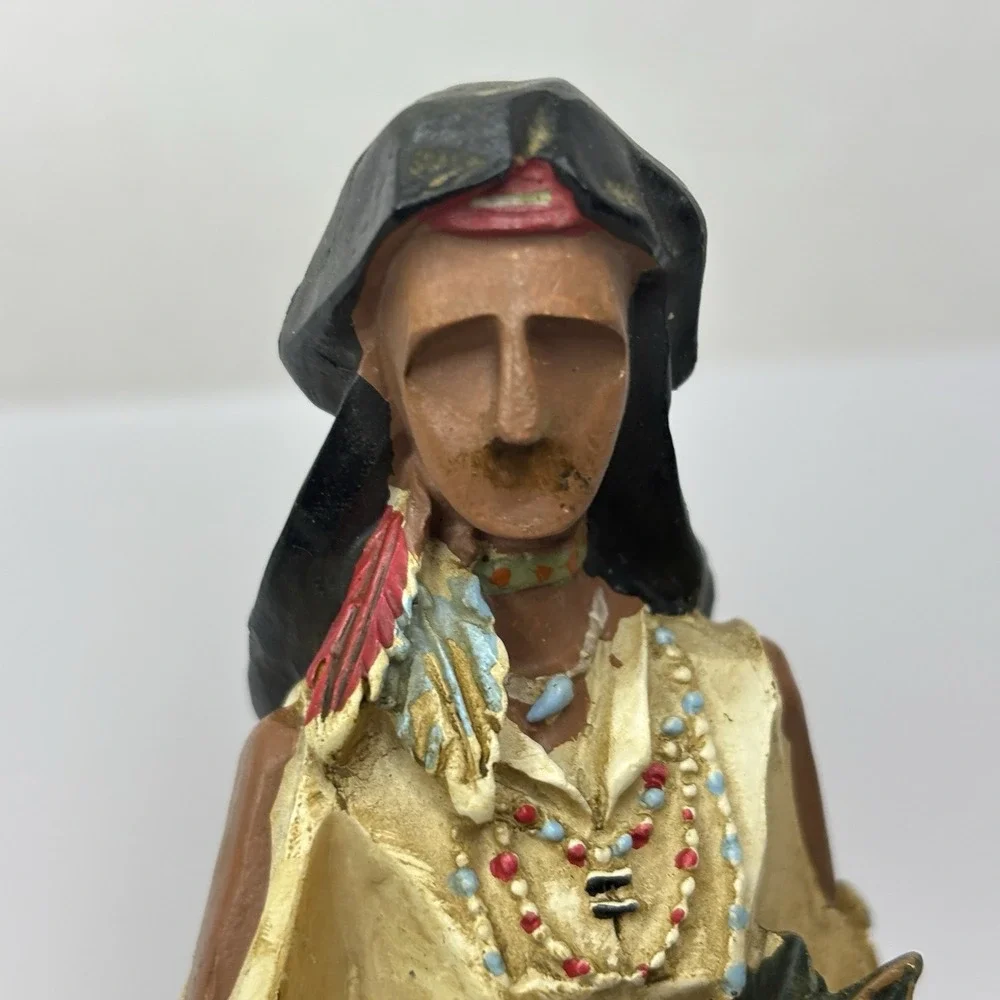 Pacific Rim Cubist Native American Indian Woman & Chief 9